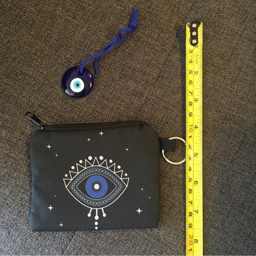 Evil Eye Bundle - Charm + Coin Purse (BLACK, BLUE EYE) - Picture 11 of 15
